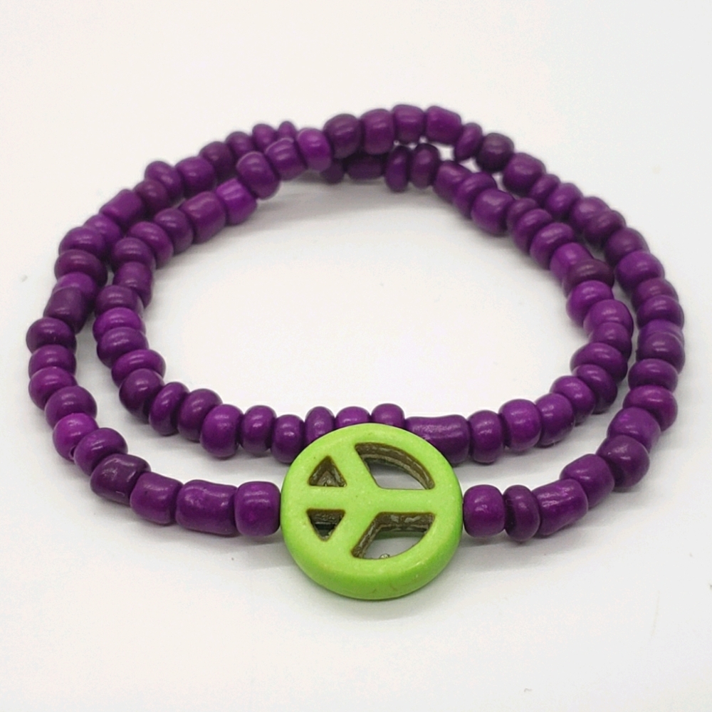 Boho Surfer Glass Bead Bracelet